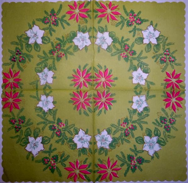 095 Christmas Flowers - 3-ply (95)